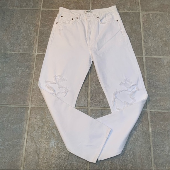 Agolde 90’s mid-rise loose fit distressed jeans. - Picture 2 of 12